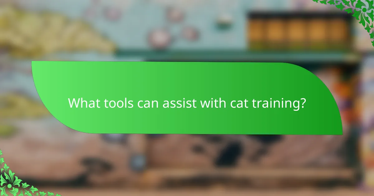What tools can assist with cat training?
